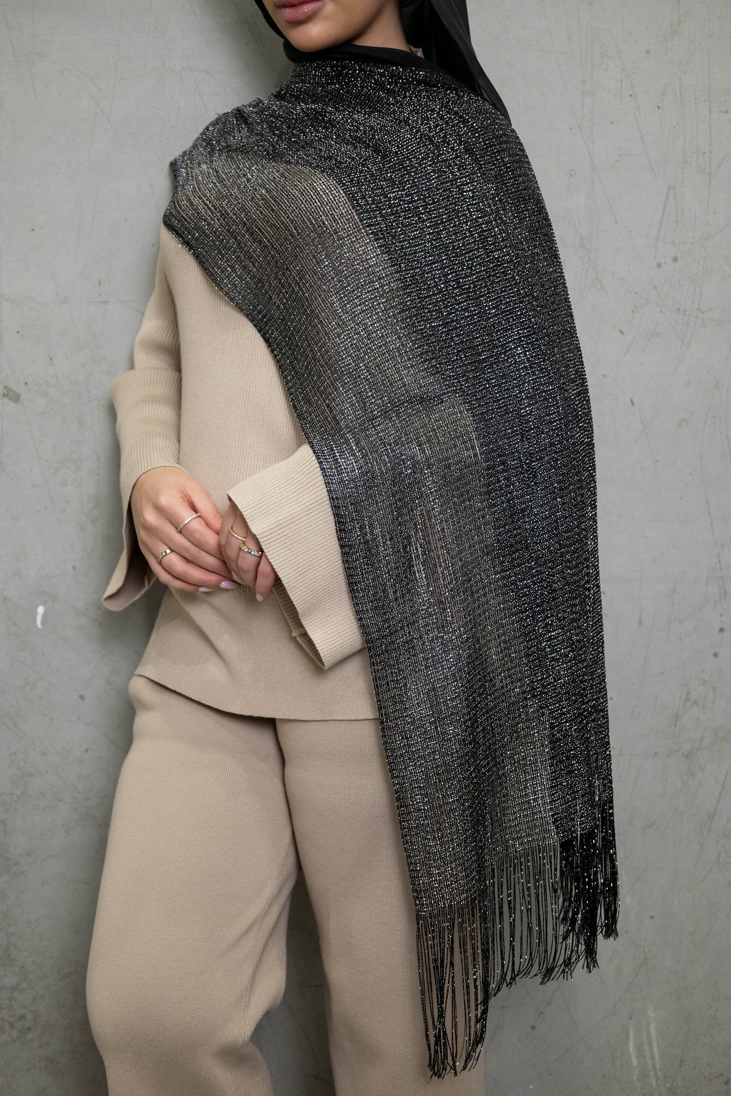 Noir Eclipse - Arabian Malay Shawl